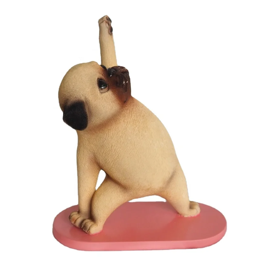 Polyresin resin craft home decos Factory price European Nordic Polyresin Resin surfing Dog home decor tabletop ornaments