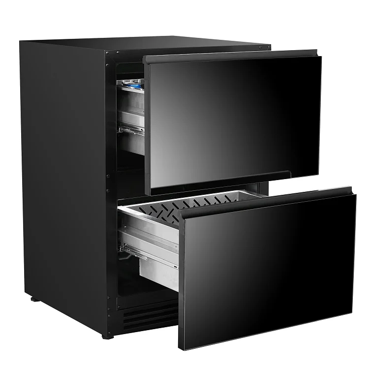 Hot Selling Refrigerated Vending Two Drawer Freezer Equipment Fridge Bar Outdoor Shopping Mall Electronic Temperature Low Noise