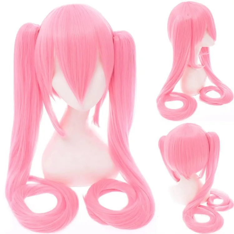 Anime Wig Cosplay Hair Future Dark pink