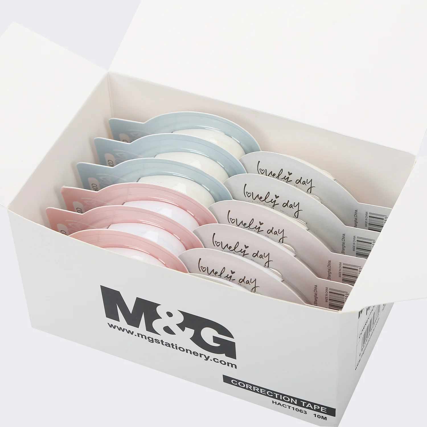 M&G 10m*5mm Economical Love Series 2 In 1 Cute Heart Shape Correction Tape Set For Office/School Stationery Gift Season Supplies