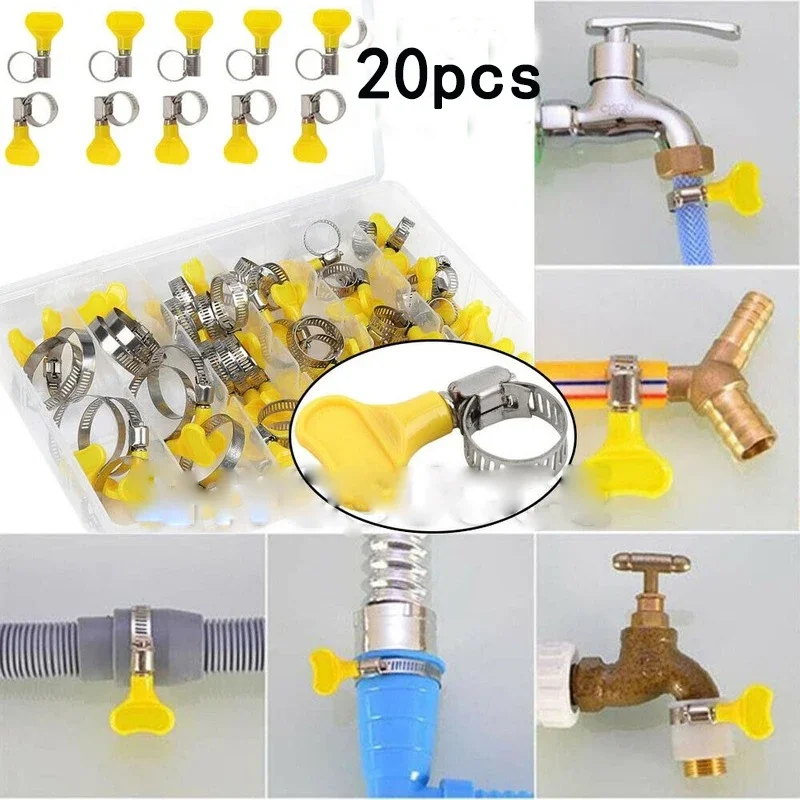 American style butterfly plastic key type adjustable handle turn key hose clamp