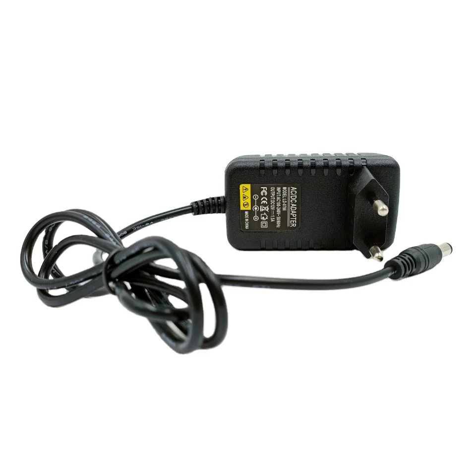 EU UK US Plug Plastic case 12v 2a led power adapter with Red Color LED light