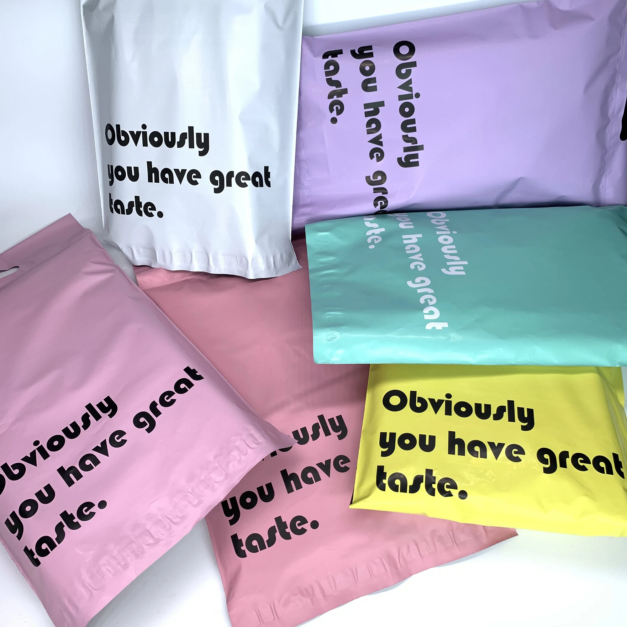 Delivery Clothes Packaging Red Shipping Bags Santa Christmas Mailing Bags Poly Mailer Envelope With Reinforced Handle