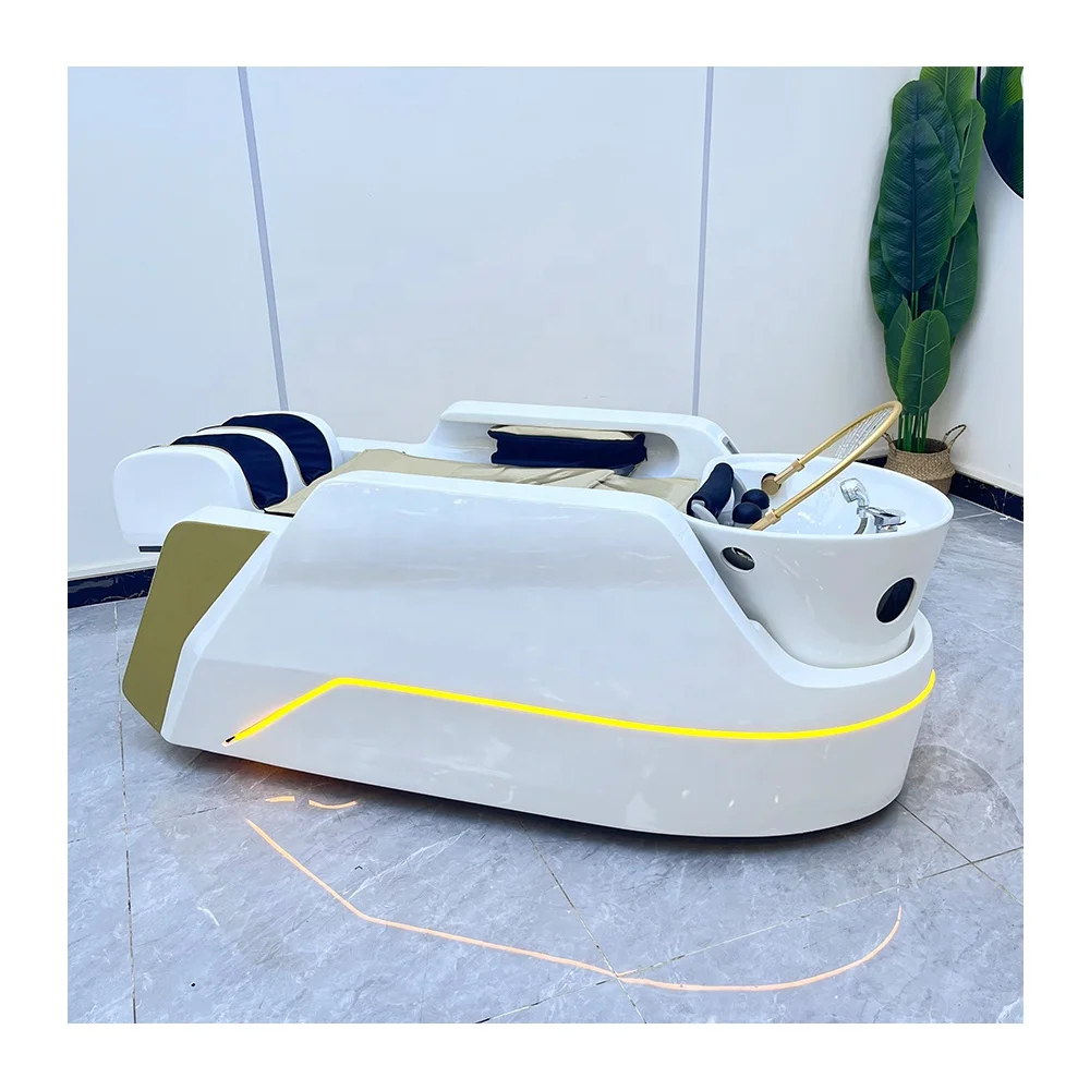 Smart electric massage bed barber shop exclusive high-end all-lying hair salon Japanese head SPA bed
