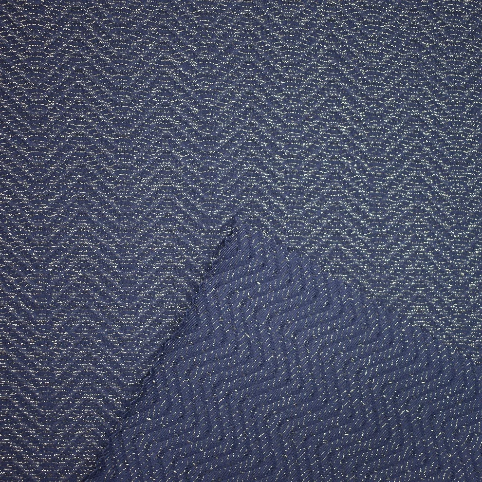 xinxian ODM OEM textured Nylon silver lurex Spandex  crinkle tela clothing for swimming stretch bikini fabric