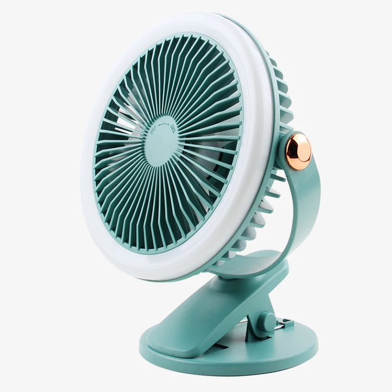 2020 Многофункциональный портативный usb-вентилятор постоянного тока с зажимом мини-вентилятор для наружного применения светоизлучающий