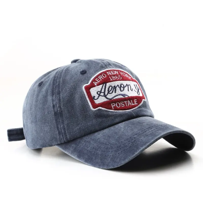 Cotton Fabric Solid Color Four Season Embroidery Letter Retro Style Sunshade Sports Cap Brimless Unisex Baseball Cap