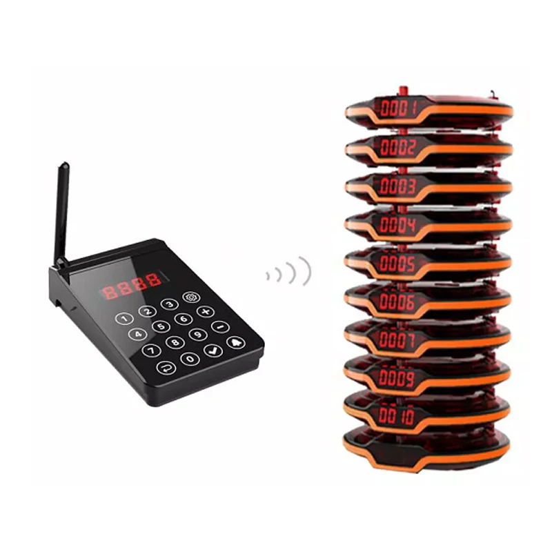 Guest Wireless Vibrating Pager Buzzer Queue Paging System For Restaurant