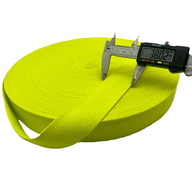 wholesale 100%cotton webbing 1inch 2inch 25mm 38mm  50mm  canvas thick cotton webbing tape for  bag straps