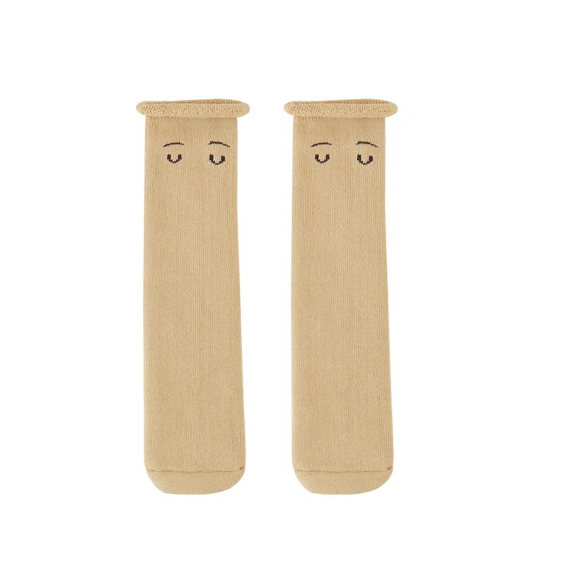 Новые однотонные вязаные детские носки милые Дышащие носки без пятки с рисунком для малышей