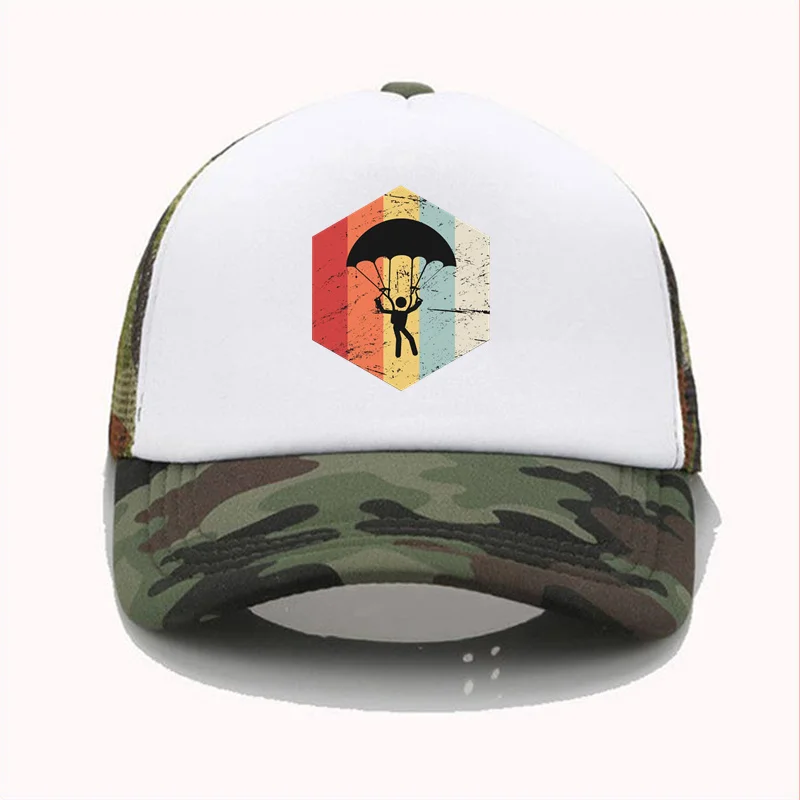 
Mens Women Kids Caps hat baseball Retro 70s Skydiving Parachute Icon branded face fishing summer anime world series dome sealer 