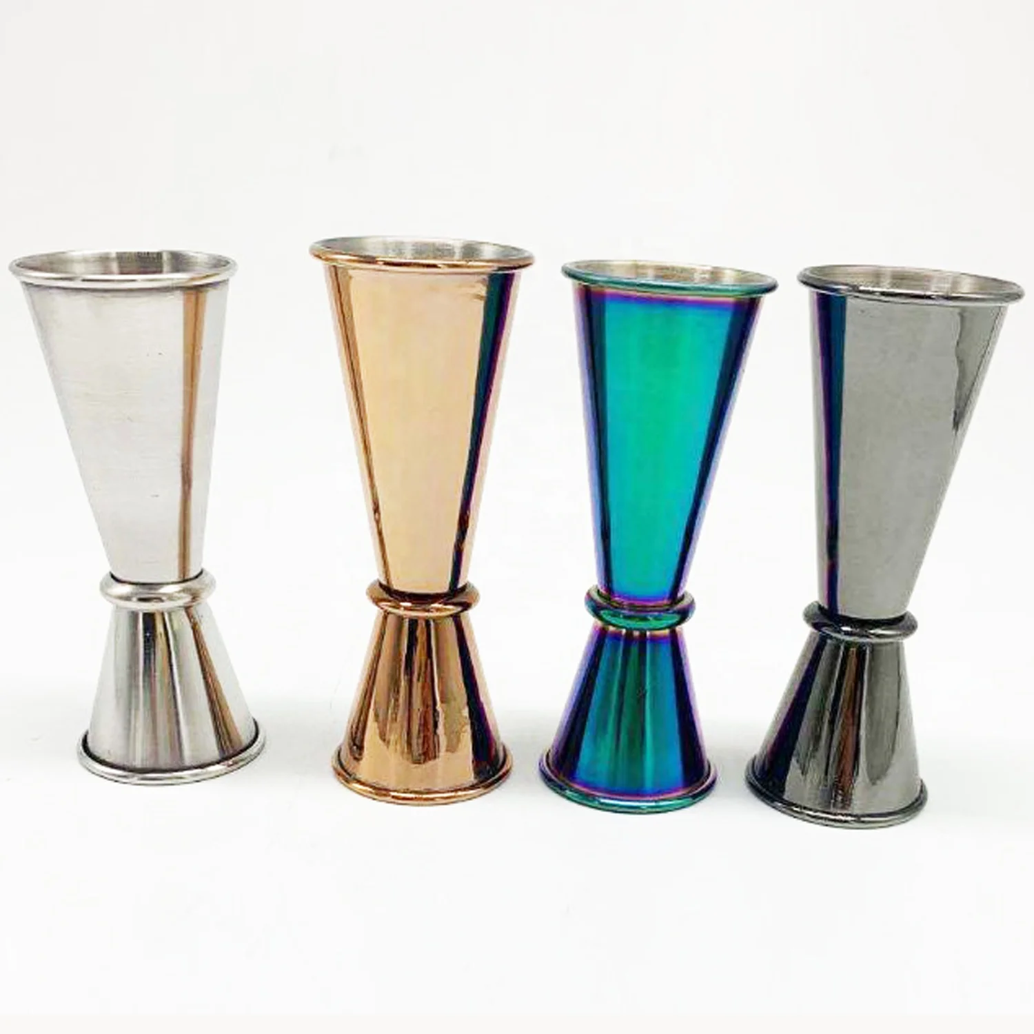 Metal Japanese Style Jigger / Gold-plated 1oz/2oz Gunmetal Black Bar Tools Bar Measures 304 Stainless Steel All-season