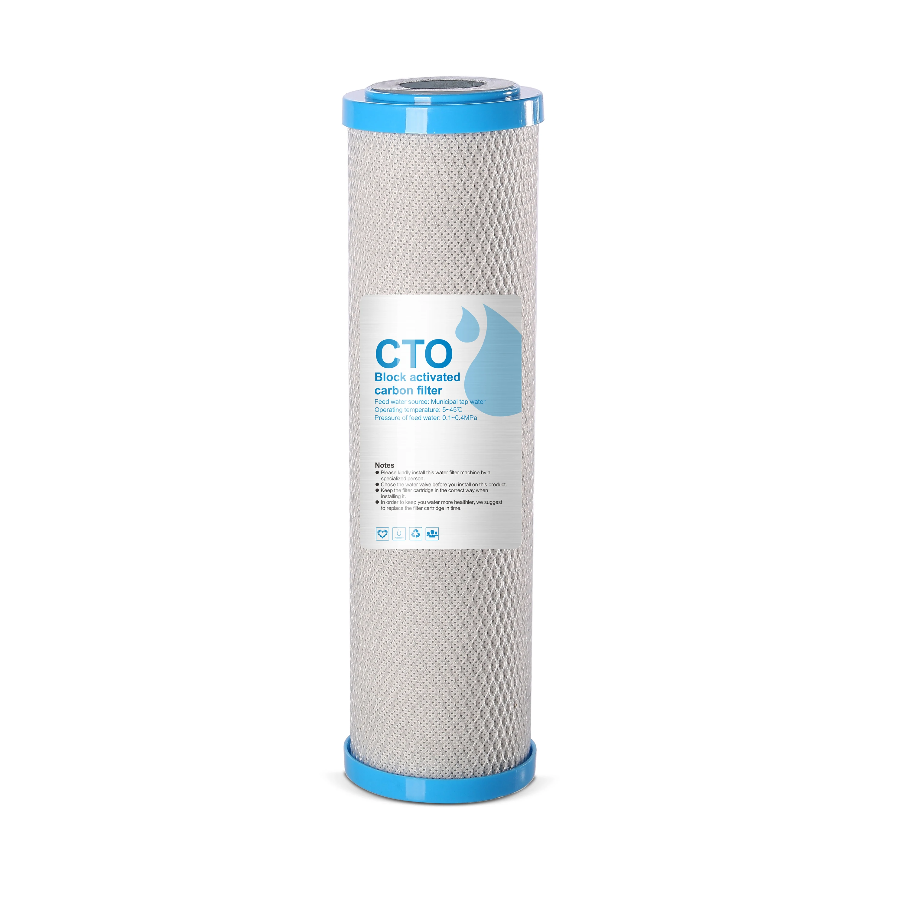 Inline CTO Carbon Block Filter Cartridge