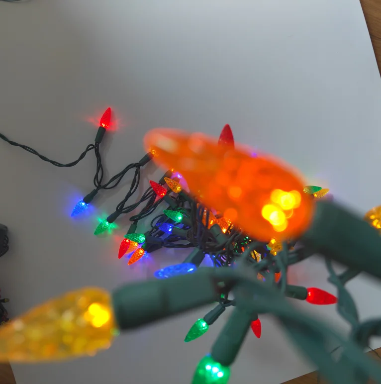 110V colorful Strawberry bulb C6 LED light  decorate string light for all holiday and commercial building