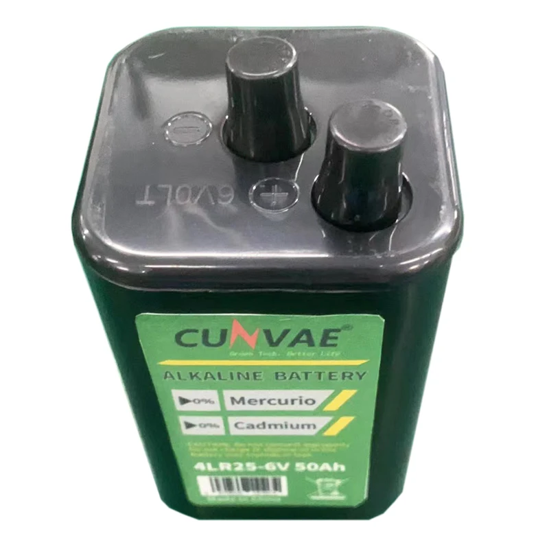 Small alkaline 4LR25 Primary lantern battery 4r25 6v dry battery for temporary traffic light