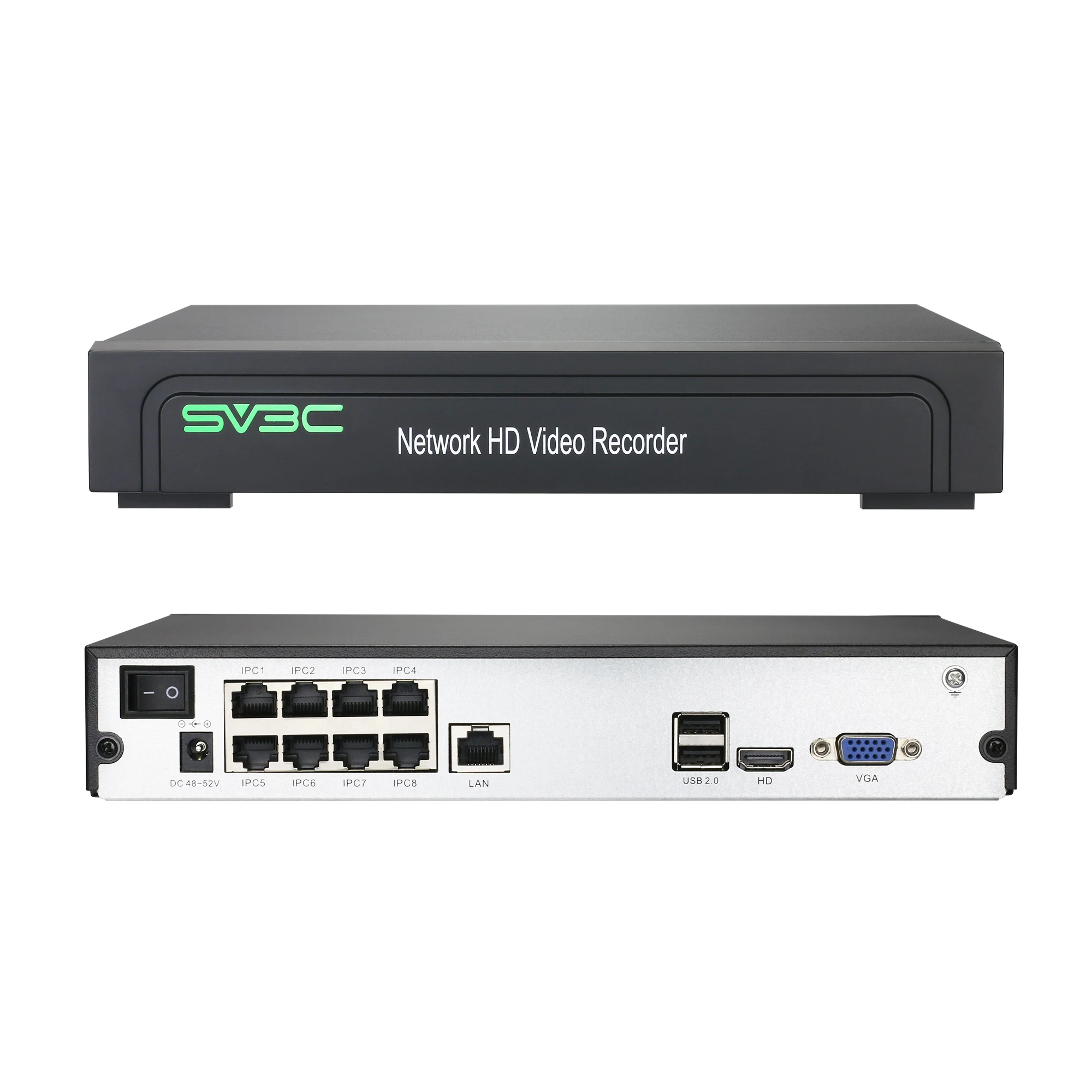H.265/ H.264 Dual-stream 1080P Full HD выход NVR 8ch POE