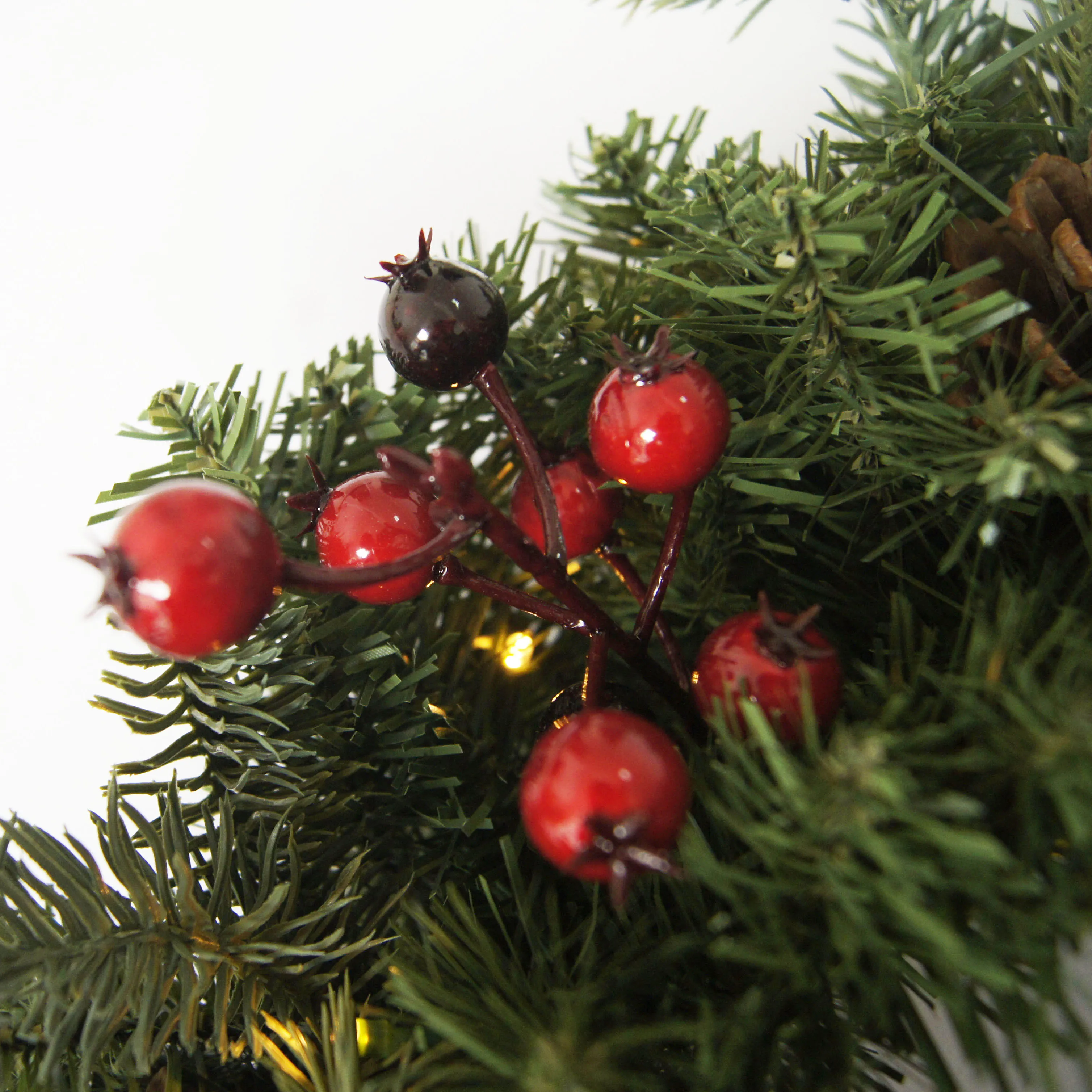 Wholesale Christmas light decorative front door advent wreath pine new years artificial 60 corona navidad