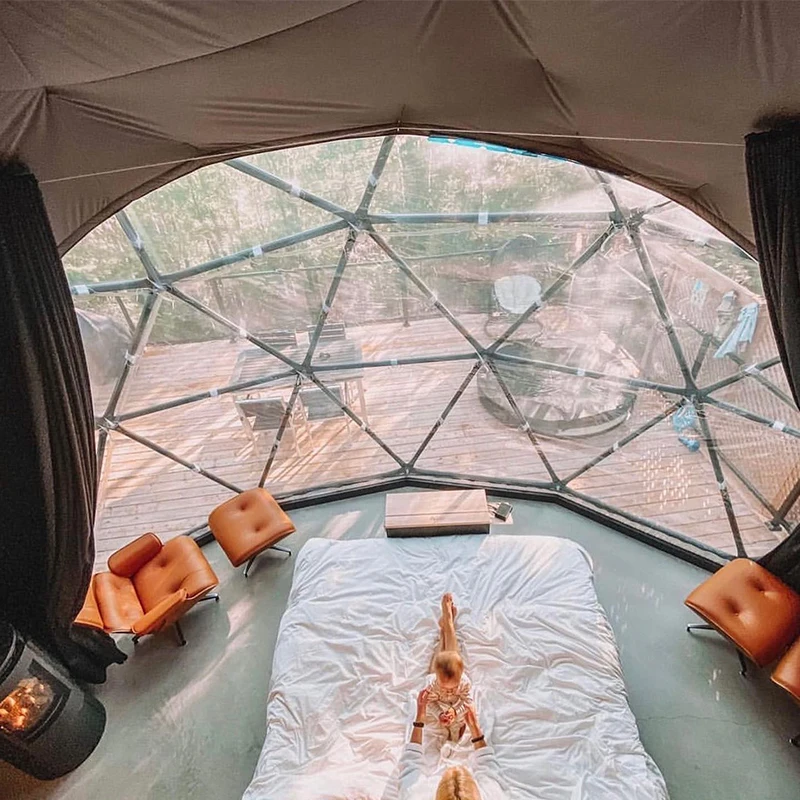 LUXO PVC /glass  customize glamping luxury resort igloo geodesic dome tent for sale