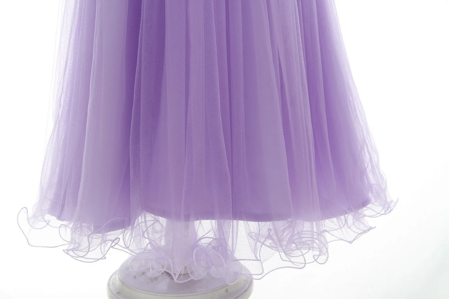 Purple Sleeveless Embroidery Lace Applique Flower Girl Dresses for Wedding