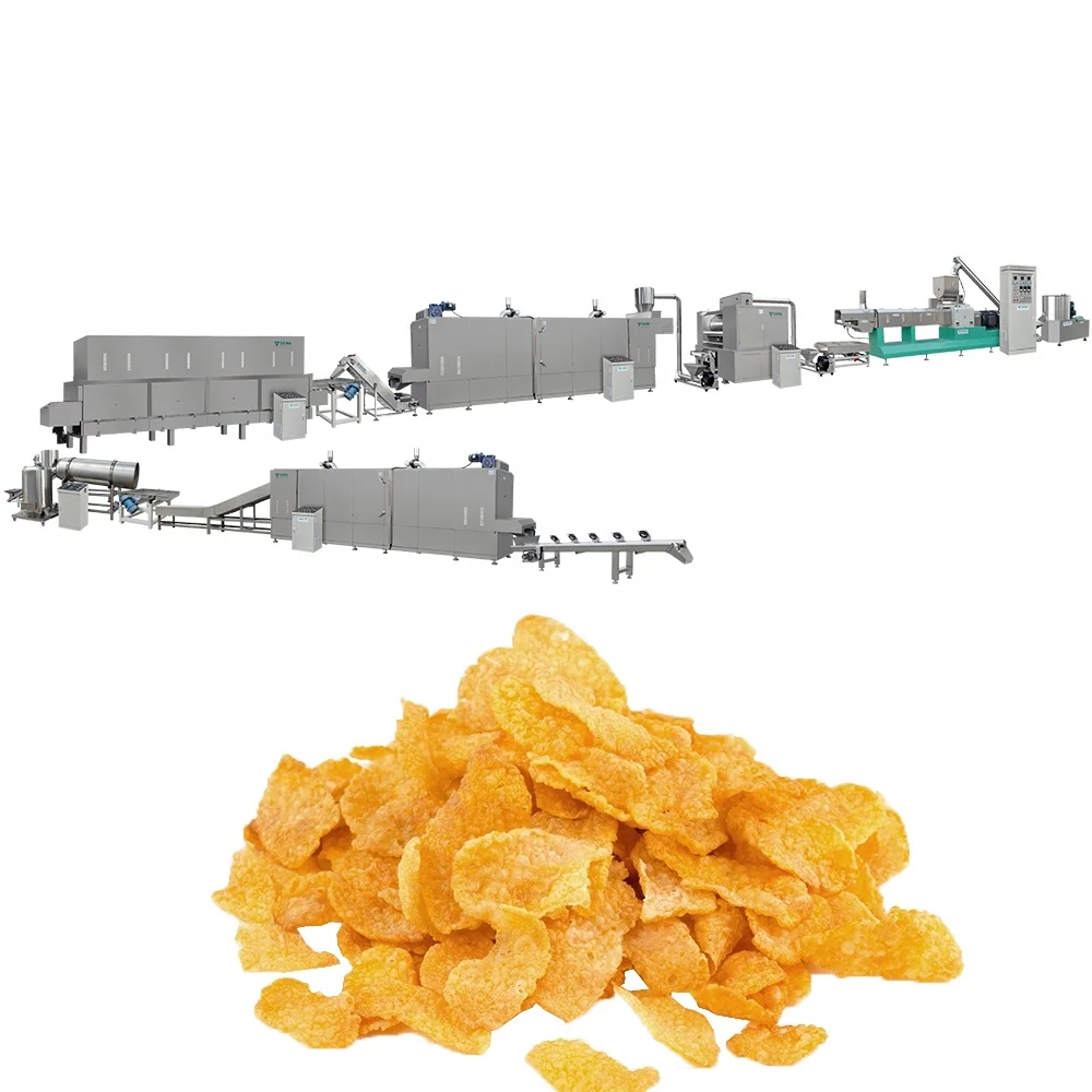 Hot Sale Low Prices Corn Flakes Double Extruder Making Machine For Breakfast Cereals