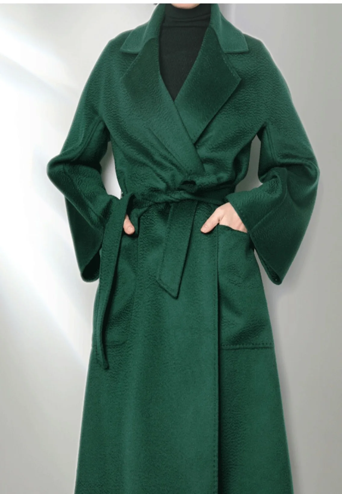 England Hot Selling High Quality Customized Ladies Luxury Classic Women Wool Cashmere Fabric 100% Wool Coat Women