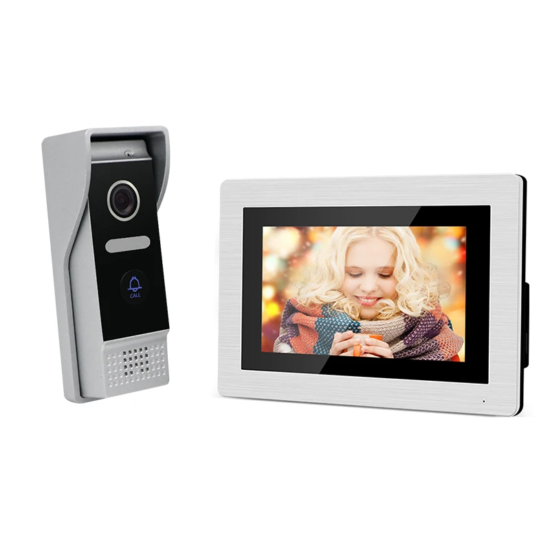 Bcomtech 2021 Best Seller 7-Touch Screen TCP Visual Intercom System WiFi Video Doorbell with IP Access Control Monitoring