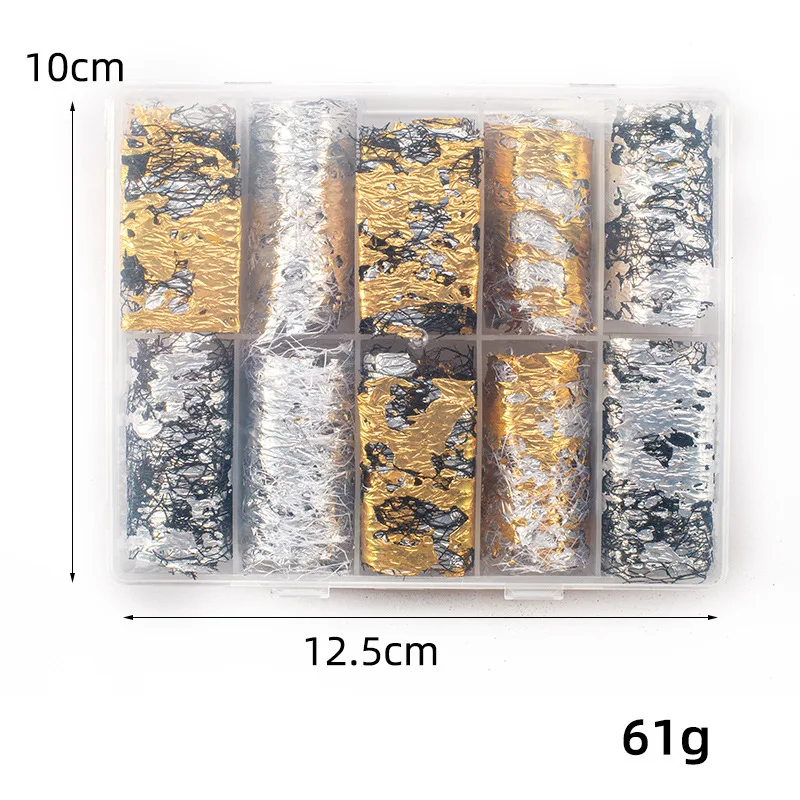 Gold Sliver Copper Foil Sequins Glitters Craft Leaf Flake Sheets Bulk Foil Paper For Gilding DIY Nail Art Decor