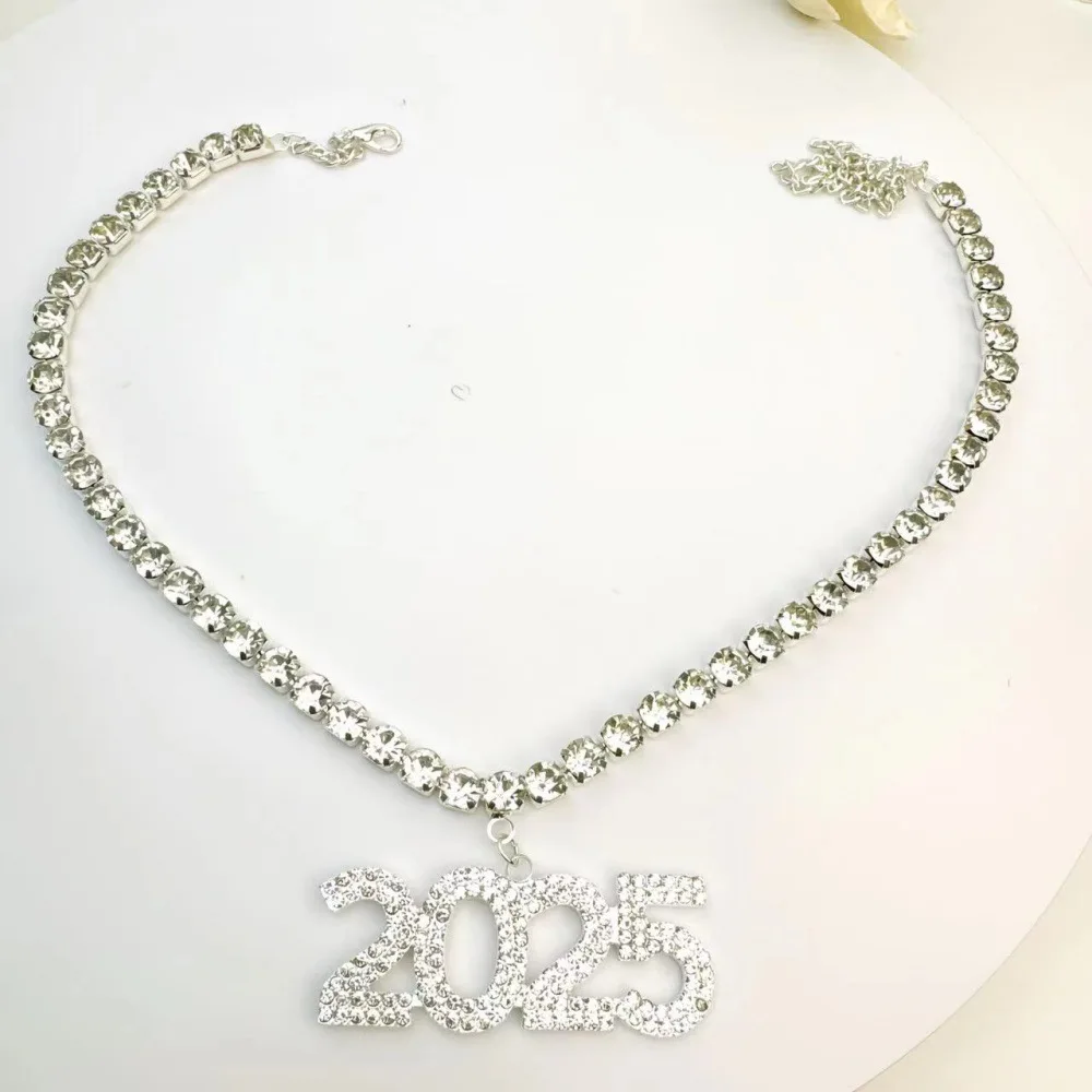 Новое минималистское 2025 ожерелье с подвеской для мужчин и женщин в стиле хип-хоп универсальное со стразами на шею ювелирные изделия аксессуары