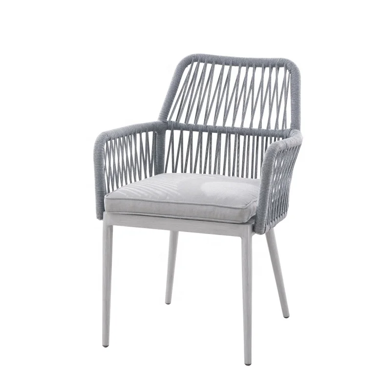 
hotel aluminum rope sofa rope furniture modern dining rope chair 