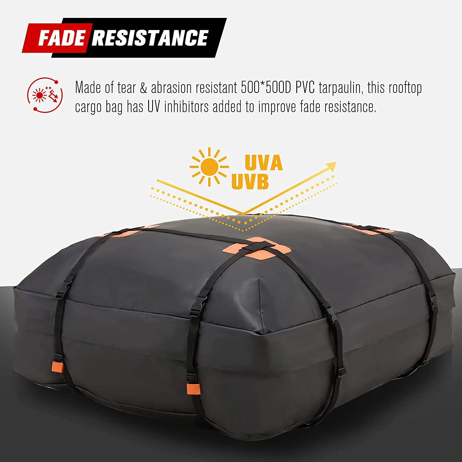 15 cubic feet waterproof rooftop bag travel storage luggage bag soft-shell fits all cars vans and suv car roof bag cargo carrier
