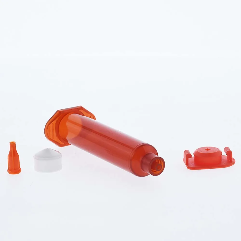10cc Disposable Amber Glue Syringe/UV Dispensing Barrels/Adhesive Syringe Bucket