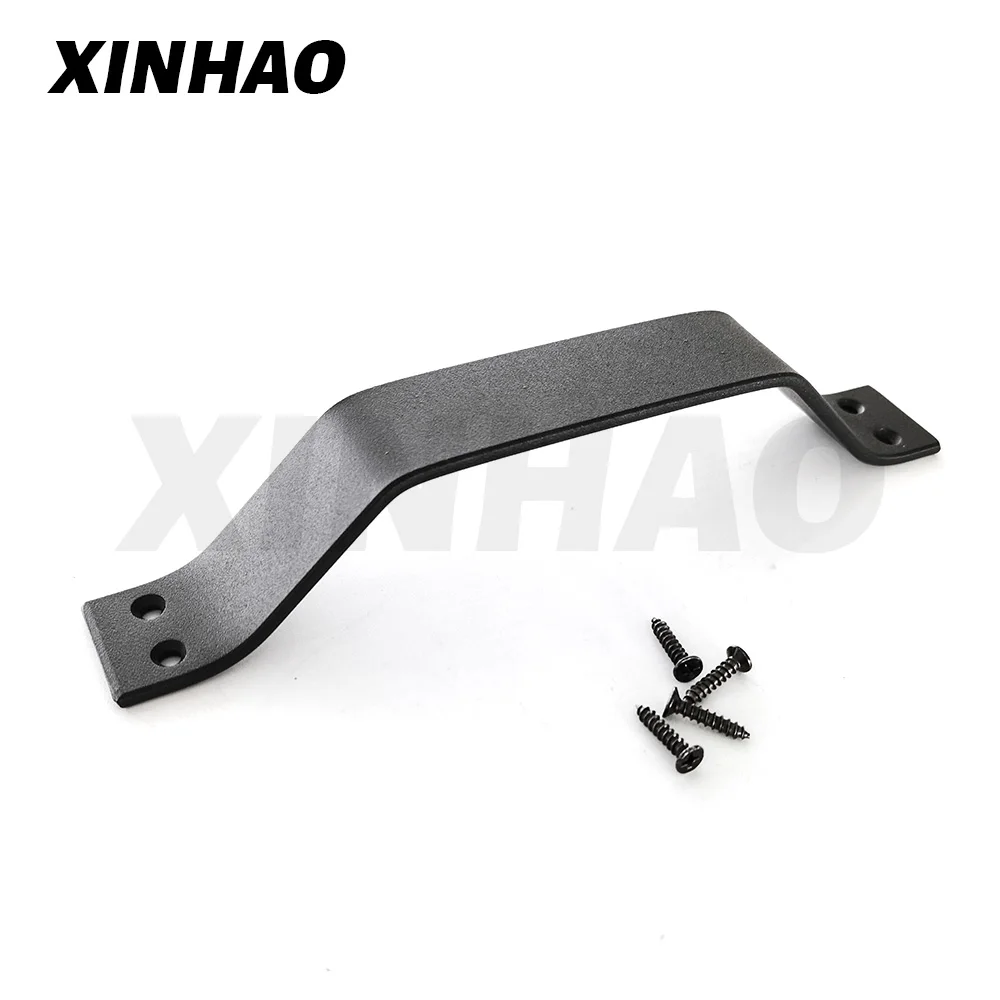 Rustproof Barn Door Cast Iron Pull Handle for Wooden Sliding Door Cabinet Pull,door & Window Handles Graphic Design Steel Black