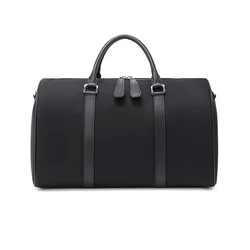 Guangzhou bsci manufacturer custom vintage leather travel duffle bag for men