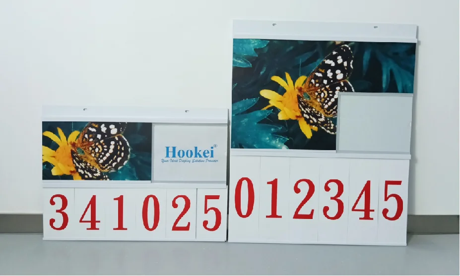 Supermarket PVC Frame Clip Price Sign Board Flip Numbers, Reading Pads, Flip Chart with Price Sign Board