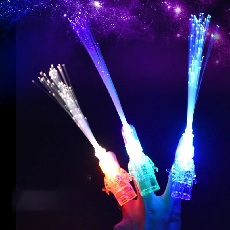 Birthday Party Kids Children Led Flashing Light Up Toys Glowing Fiber Optic Rings Toys