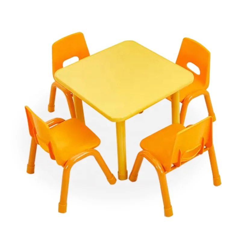 New Design Preschool Furniture Set Children Table and Chair Set Toys Durable Cartoon Kids Plastic Table and Chairs