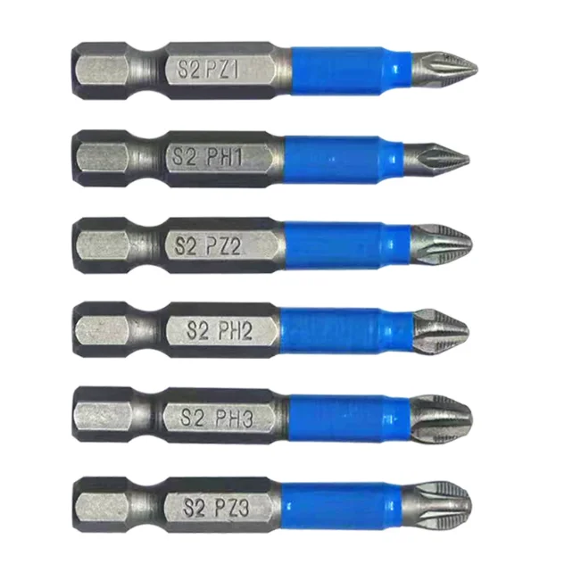 6pcs non-slip batch head S handle with magnetic electric batch nozzle electric screwdriver combination set Phillips batch head
