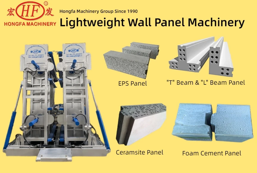 lightweight Concrete wall panel making machine production line readymade compound walls board making machinery