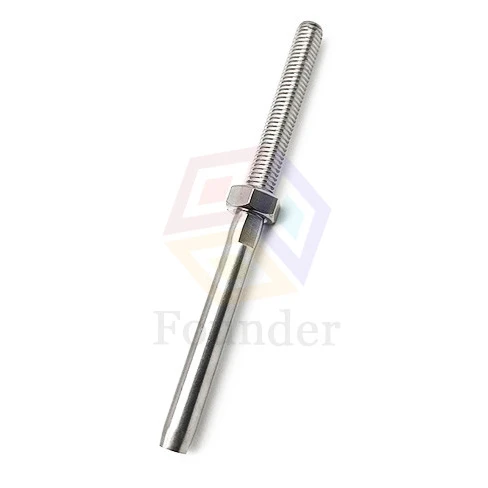 3016 Stud terminal Stainless Steel 304 wire rope fitting Cable Jaw terminal Swage stud