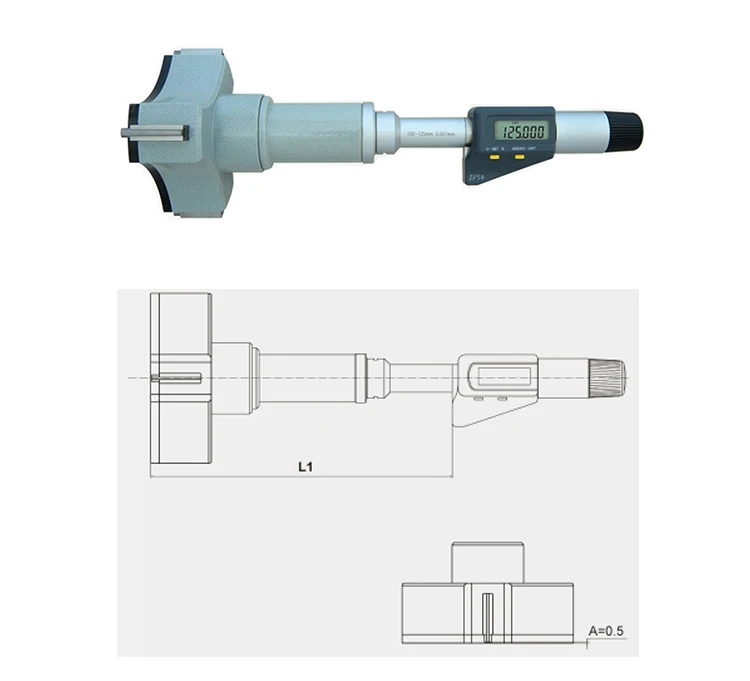 Digital Three Point Insider Micrometer