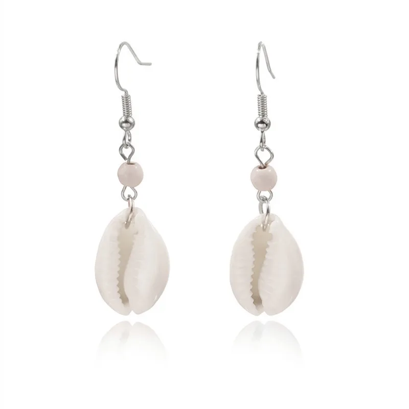 woying Conch shell pendant earrings with exquisite temperament of Pomesian sea wind