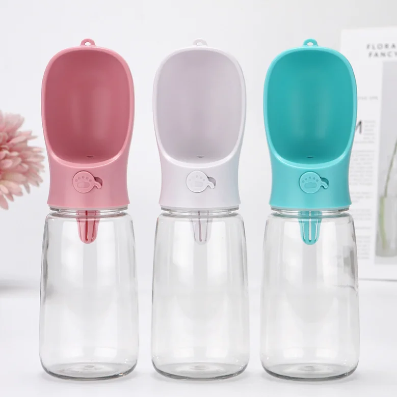 Amazon top seller Manufacture wholesale pink blue white filter outdoor travel plastic portable pet dog water bottle