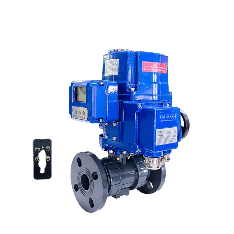 COVNA HK6Q-EX-P RS485 Explosion proof Electric UPVC Ball Valve Double Union Motorized PVC Flange Ball Valve