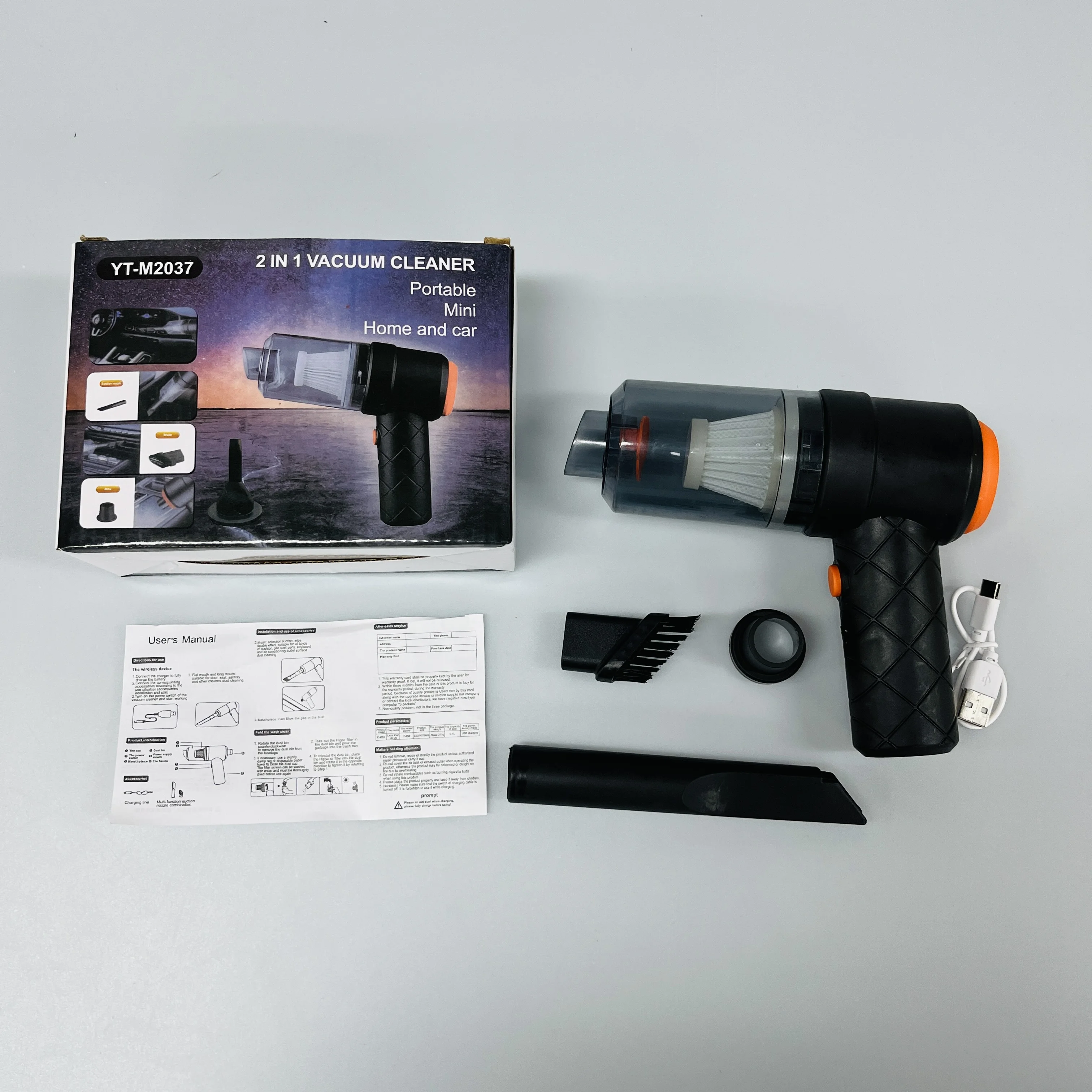Cordless Handheld Vacuum Portable 3 in 1 Handheld Rechargeable Car Vacuum Cleaner  for Home Office Car Cleaning