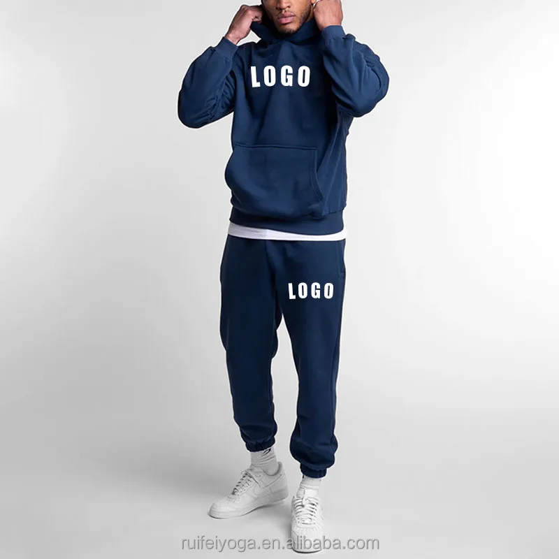 Custom Logo High Quality Oversized Blank Sweatsuit Heavyweight Sweatpants And Hoodie Set Unisex 2 Piece Outfit Tracksuit For Men