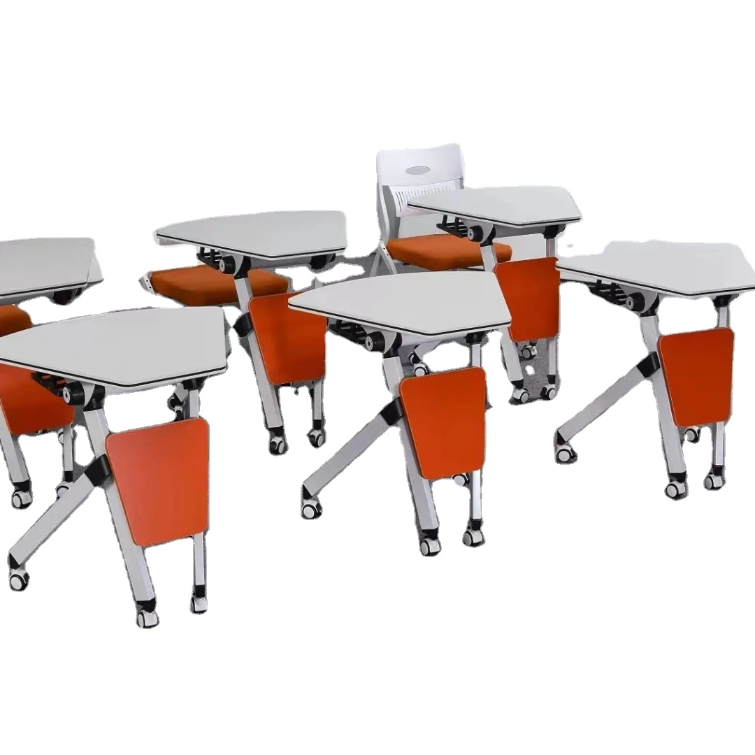Office Foldable Conference Table Furniture Manufacturers Meeting Training Table Folding Table Desk With Wheels