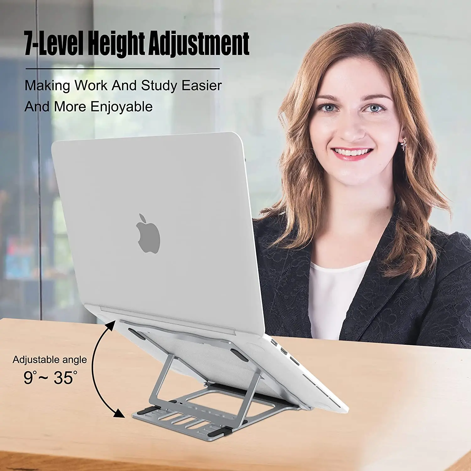 Computer Holder Elevator for Desk Folding Yicosun Alibab Silicone Protection Design Slim Adjustable Laptop Stand