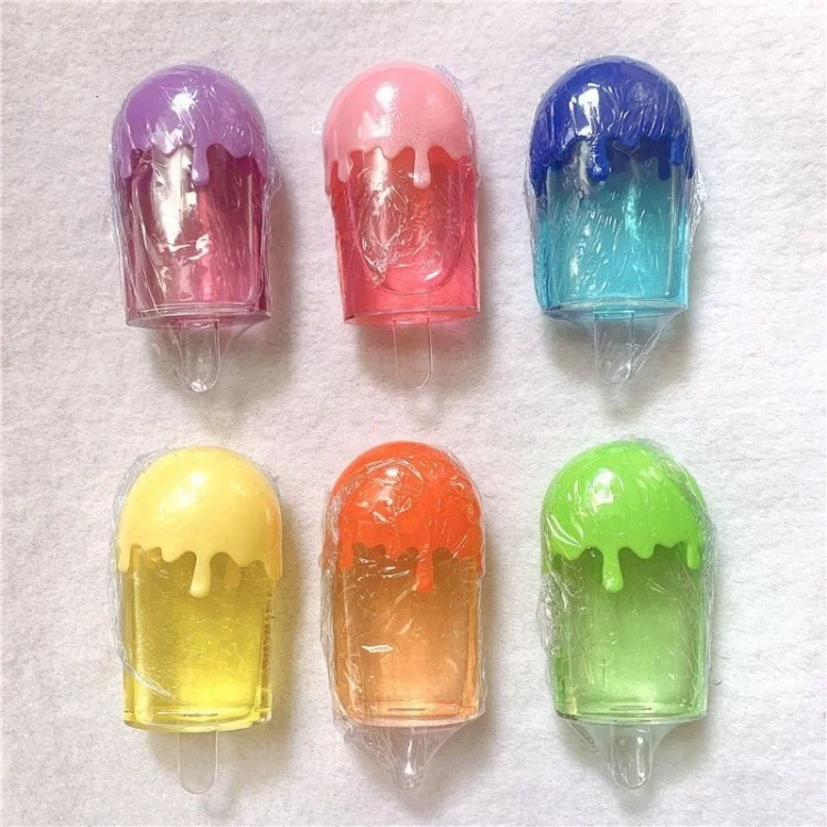 Ice Cream Crystal Clay Toy Handmade Slime Rubber Jelly Colored Clay Clay Extractor Playdough Slime