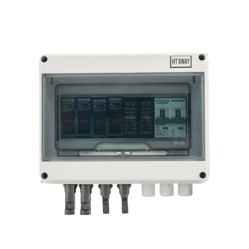 CHYT 2 входа 1 выход 600 в наружный водонепроницаемый IP65 PV солнечный стабилизатор напряжения с защитой от вспышки DC комбайнер