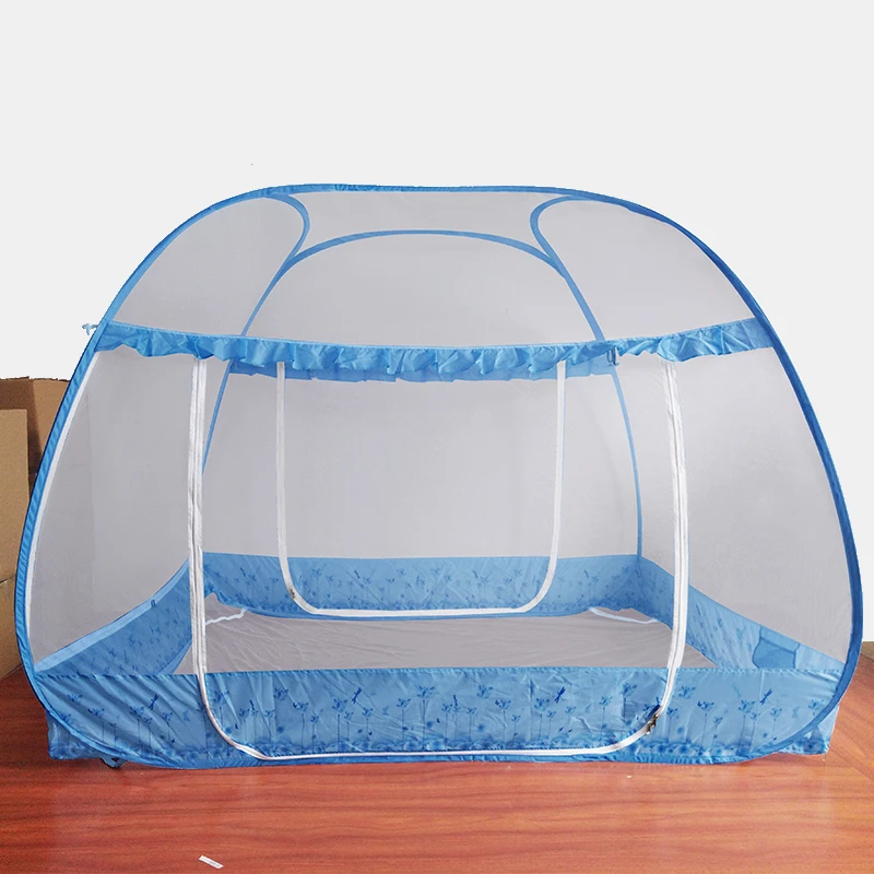 Wholesale Polyester Pop up Net Tent Double Bed 3 Doors Foldable Portable Easy Install Family Bedroom Mosquito Net